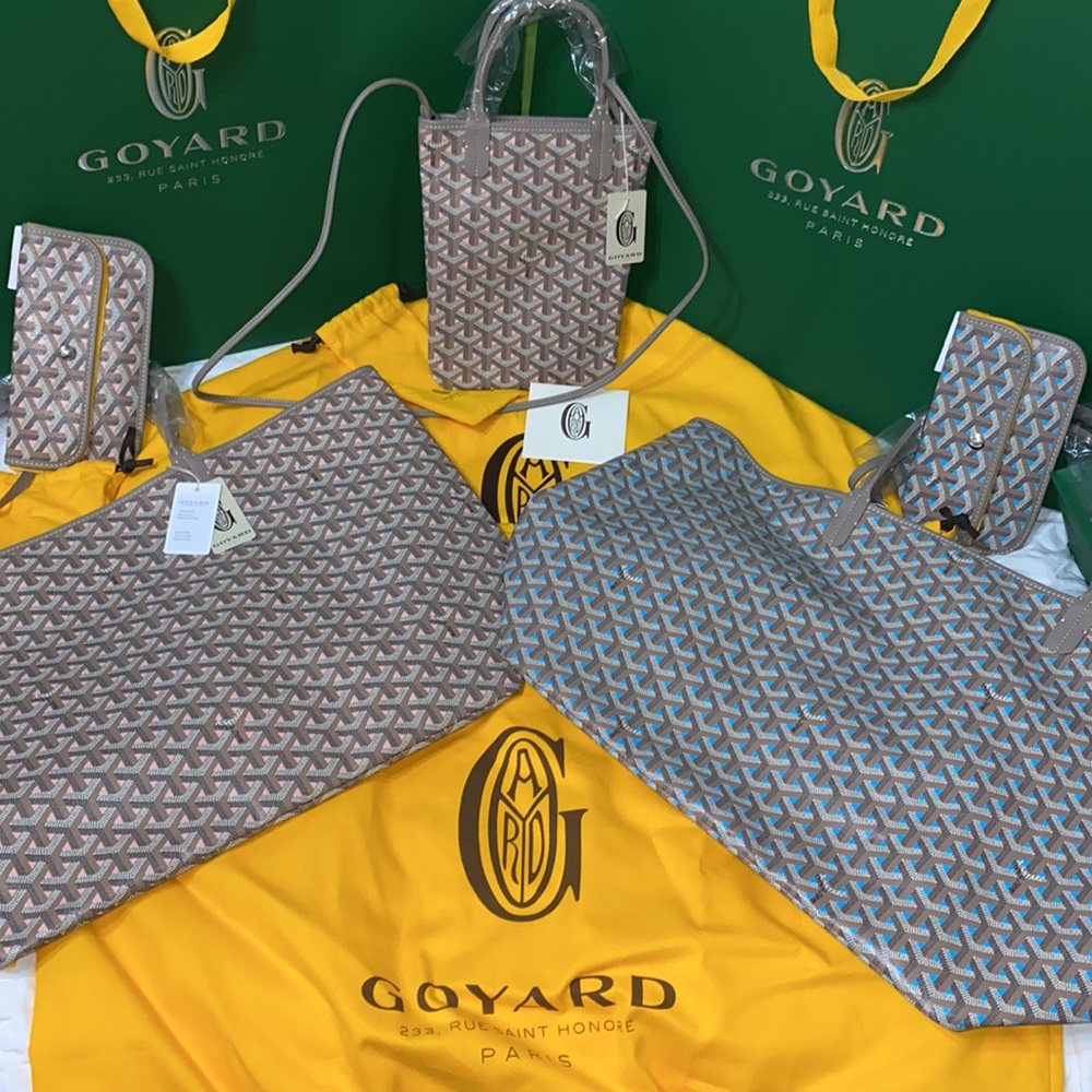 NEW GOYARD Saint Louis GM tote Claire Voie Turq/Grege LIMITED EDITION - Picture 17 of 17